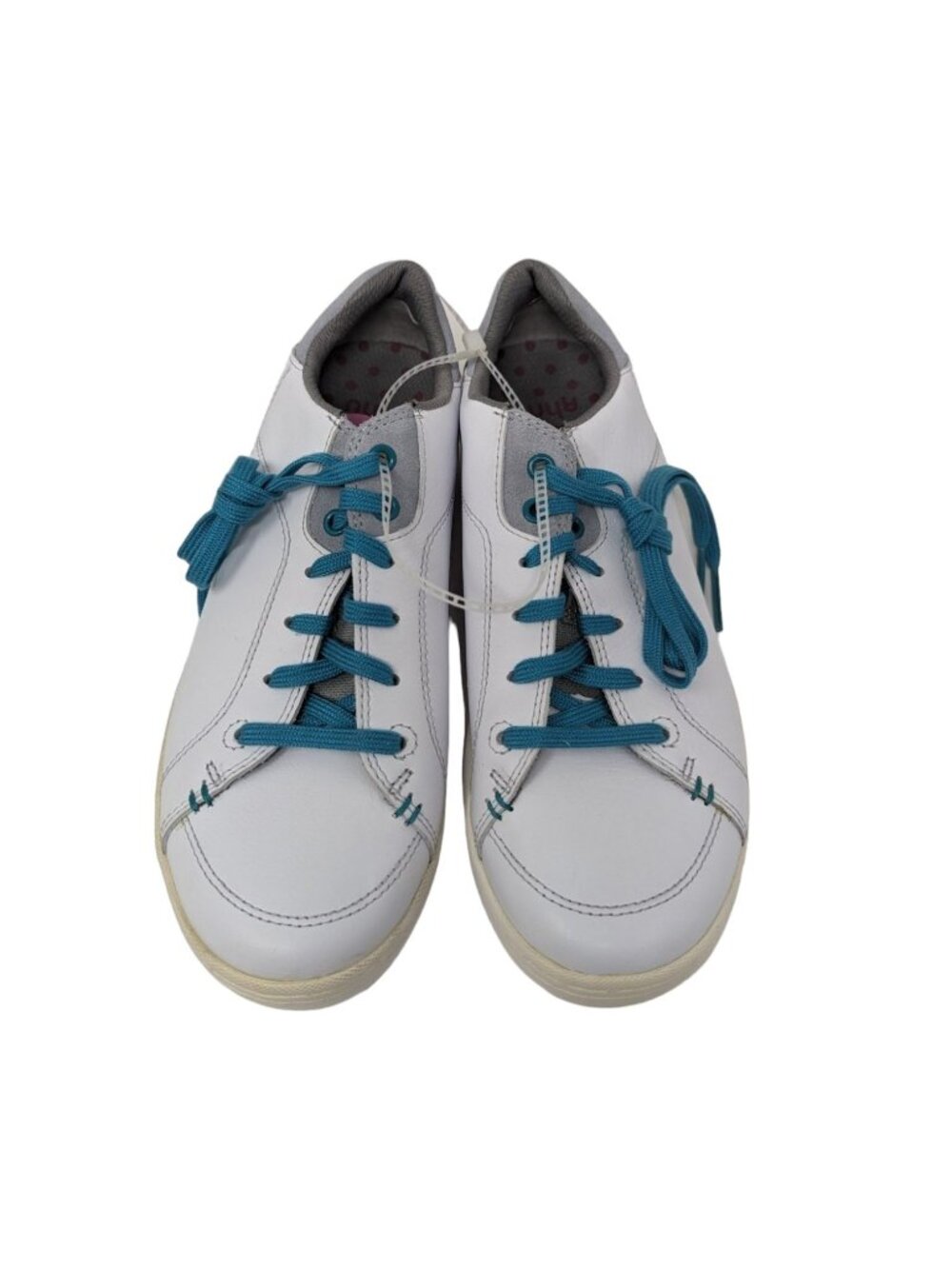 Ahnu Womens Noe Powder White Leather Tennis Shoes Sneakers Trainers Size 7 - Picture 2 of 6